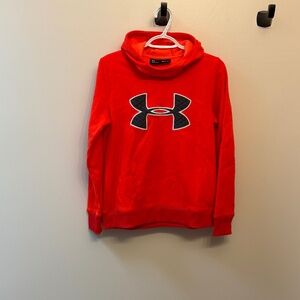 Under Armour Orange Hoody With Large Logo